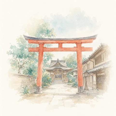古都さんぽ型のイラスト
